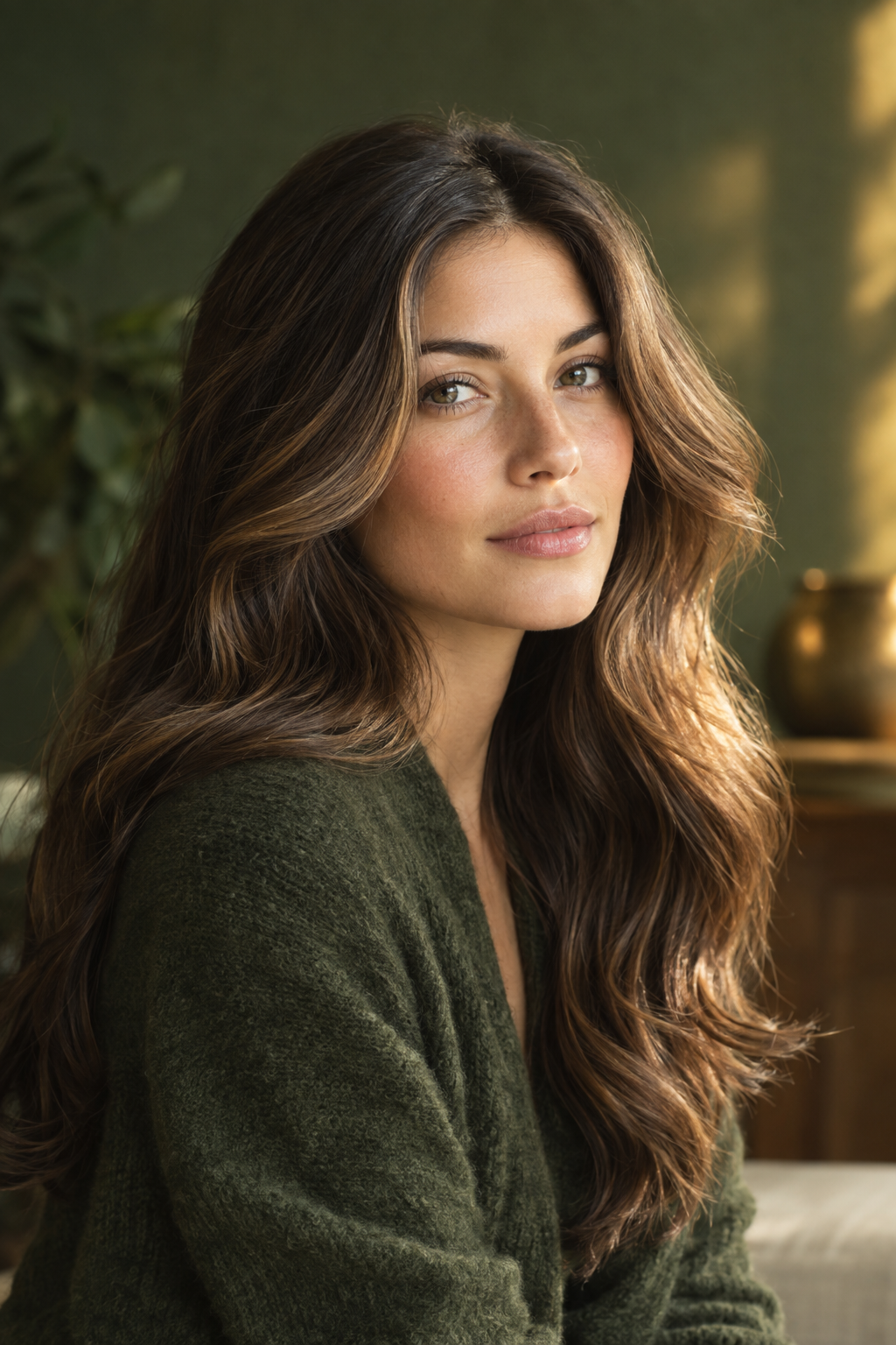 Woman with healthy-looking natural hair